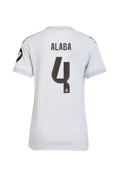 Real Madrid David Alaba #4 Jalkapallovaatteet Naisten Kotipaita 2025-26 Lyhythihainen Real Madrid David Alaba #4 Jalkapallovaatteet Naisten Kotipaita 2025-26 Lyhythihainen